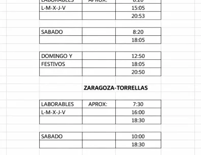 Horario autobuses