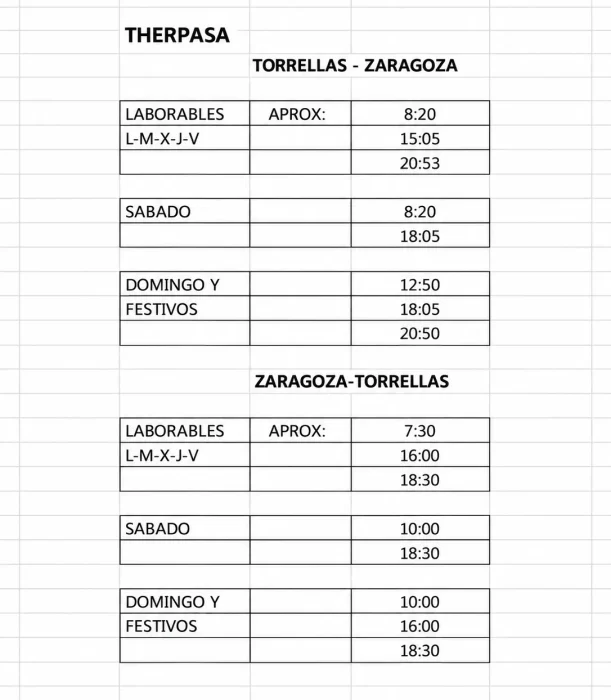 Horario autobuses